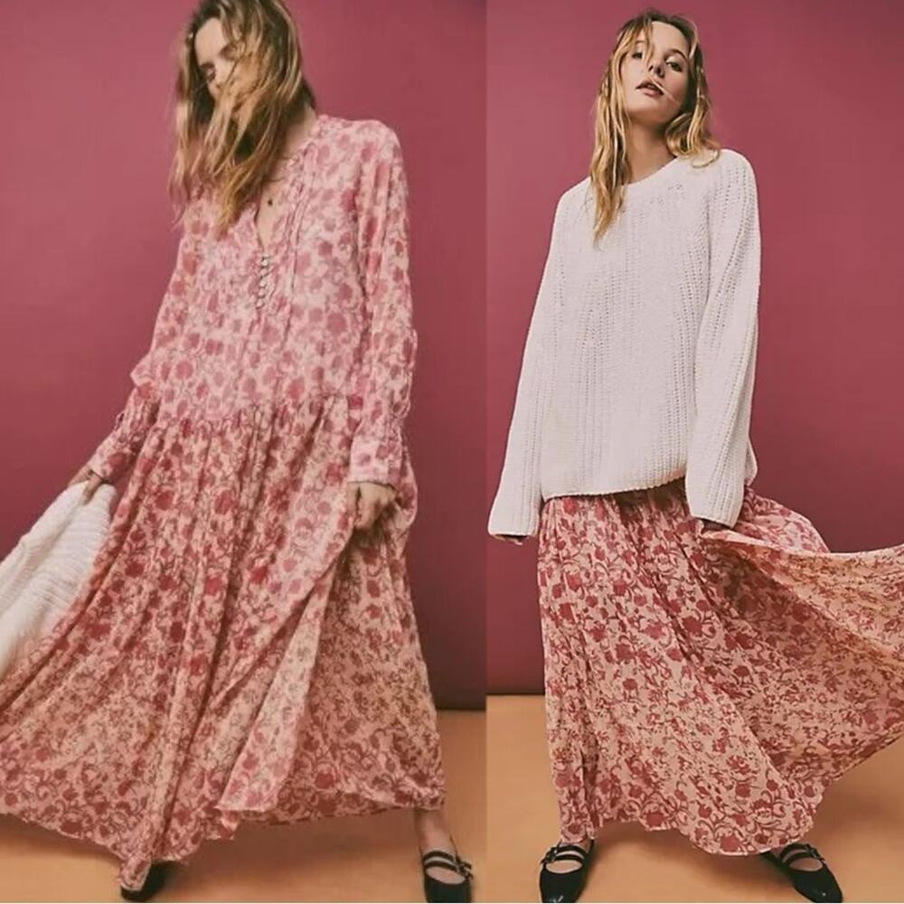 Floral Pink Maxi Dress